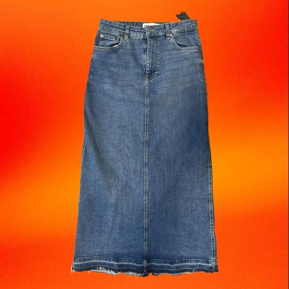 Zara Maxi Denim Skirt Brand New
